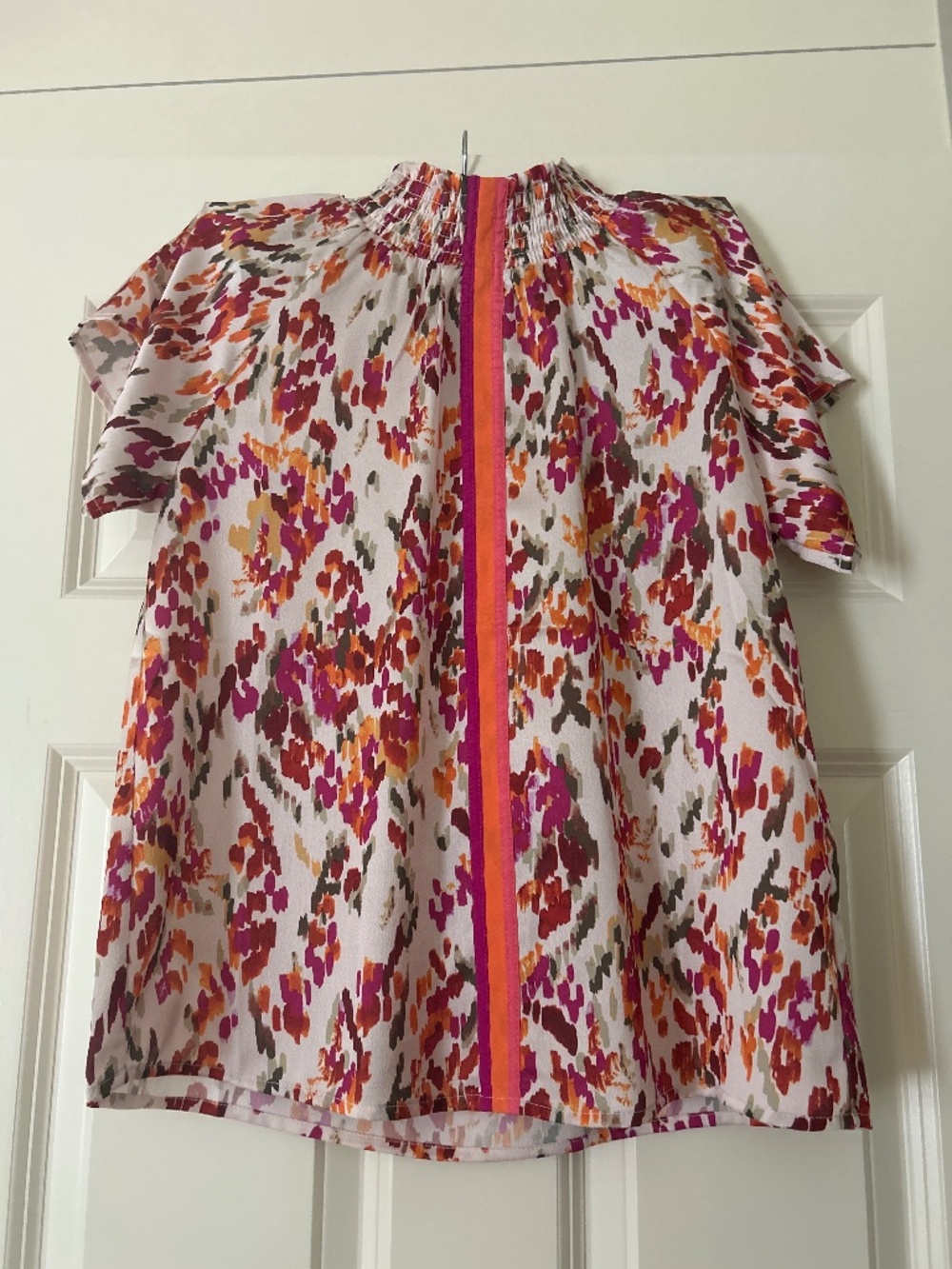 Women’s mock neck floral blouse